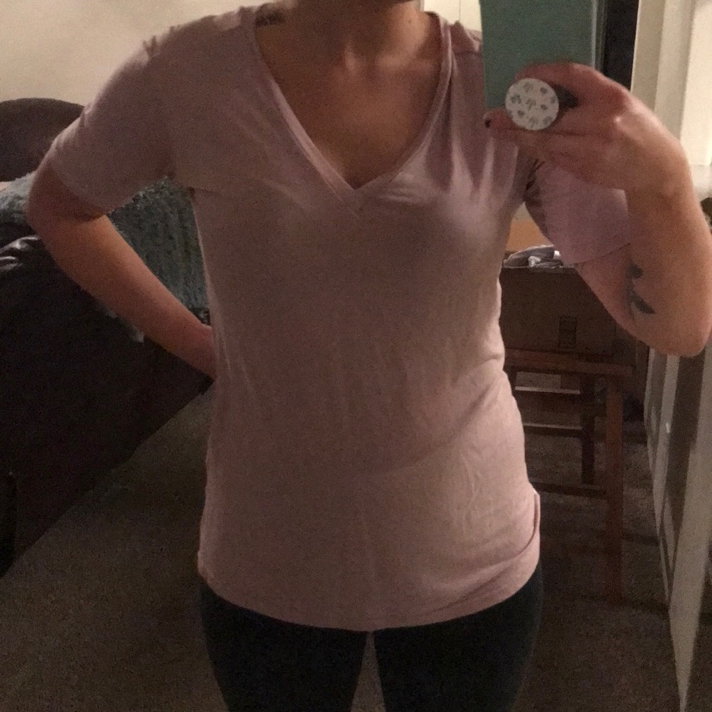 Buffbunny pink v neck T-shirt